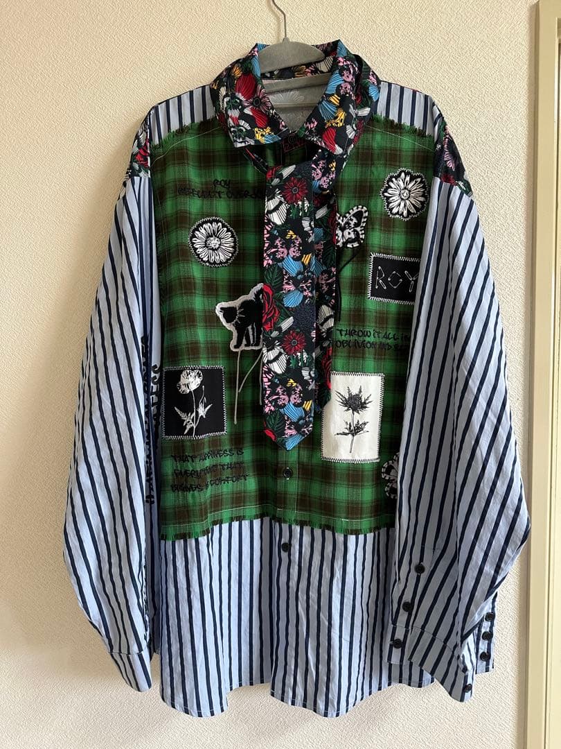 LiSA Roy reflect overjoy 刺繍ストライプ デザインシャツ