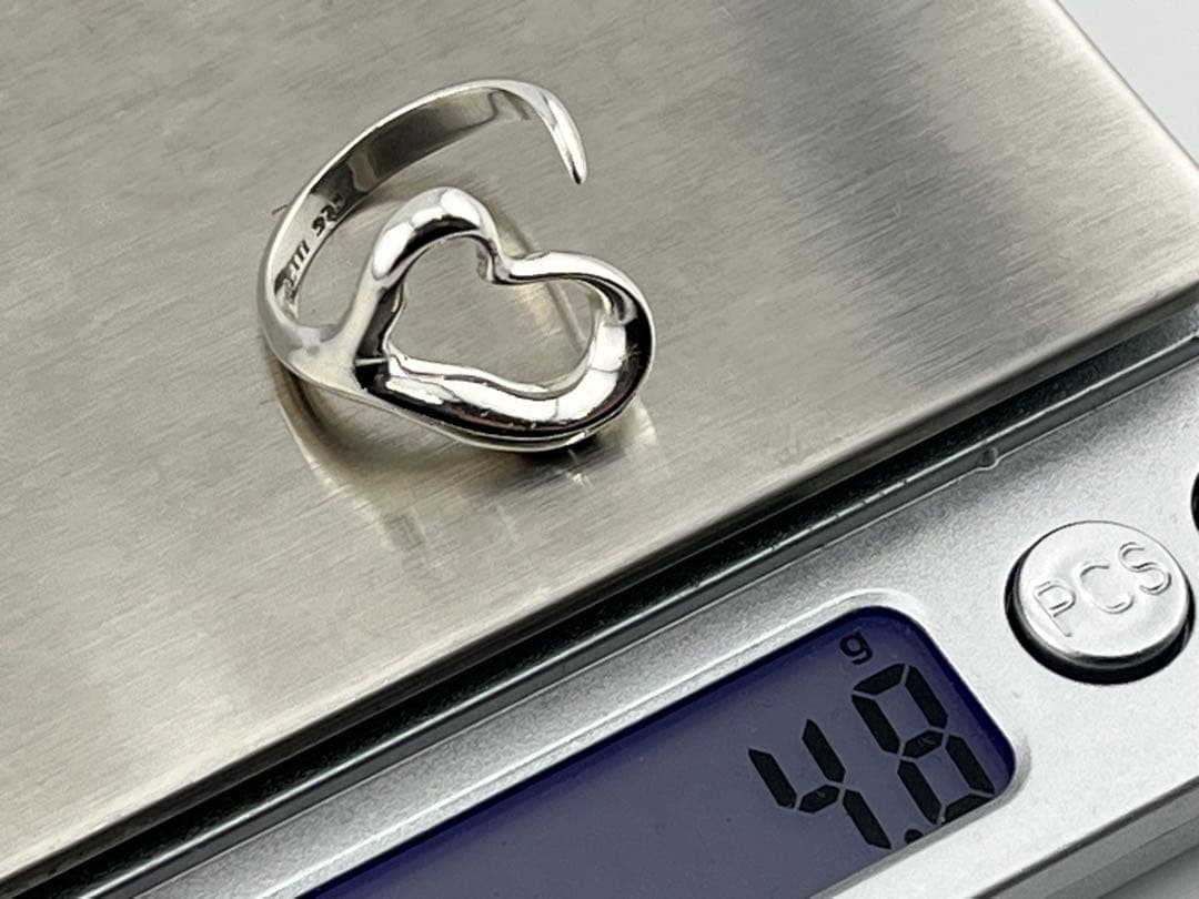 h987 ティファニー　オープンハート　リング　シルバー　925 約13.5号