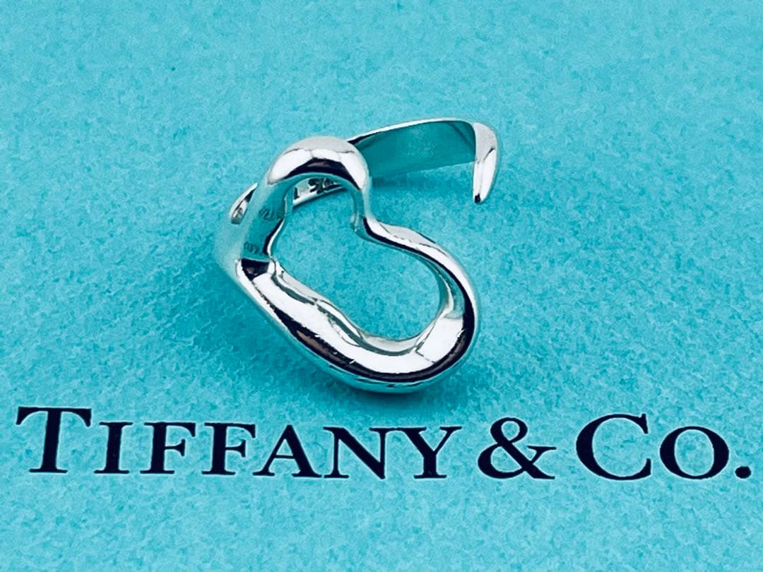 h987 ティファニー　オープンハート　リング　シルバー　925 約13.5号