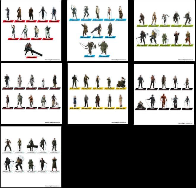 MGS 全作 各10種 アクリルスタンド メタルギアソリッド パルコ PARCO