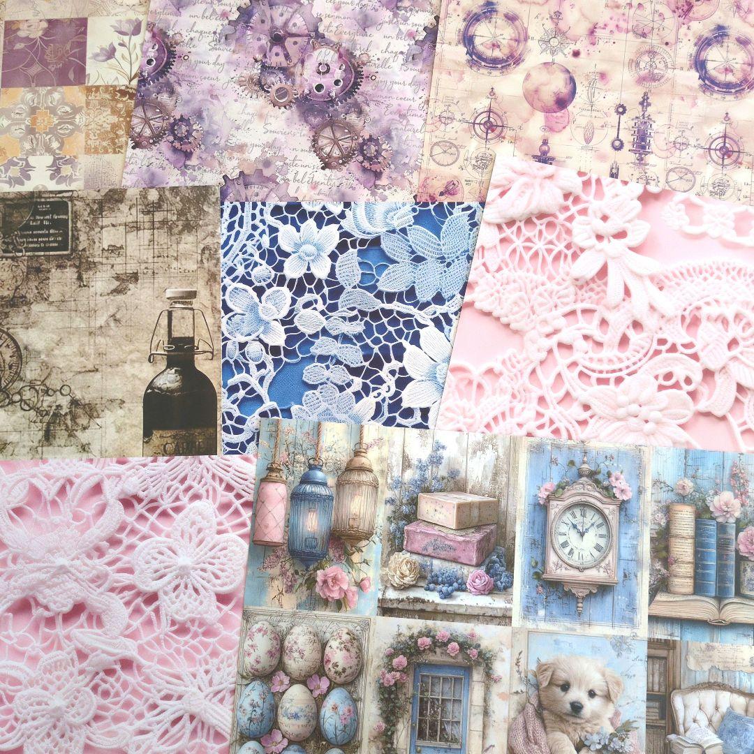 デザインペーパーꕤ︎︎４０枚 全部違うデザインꕤ︎︎おすそ分け