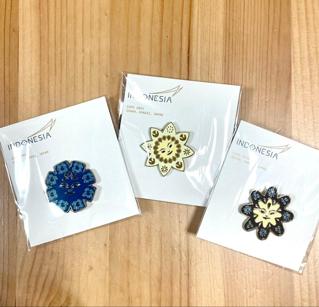 【完売激レア品】大阪関西万博　インドネシ　ピンバッジ　3点コンプリートセット