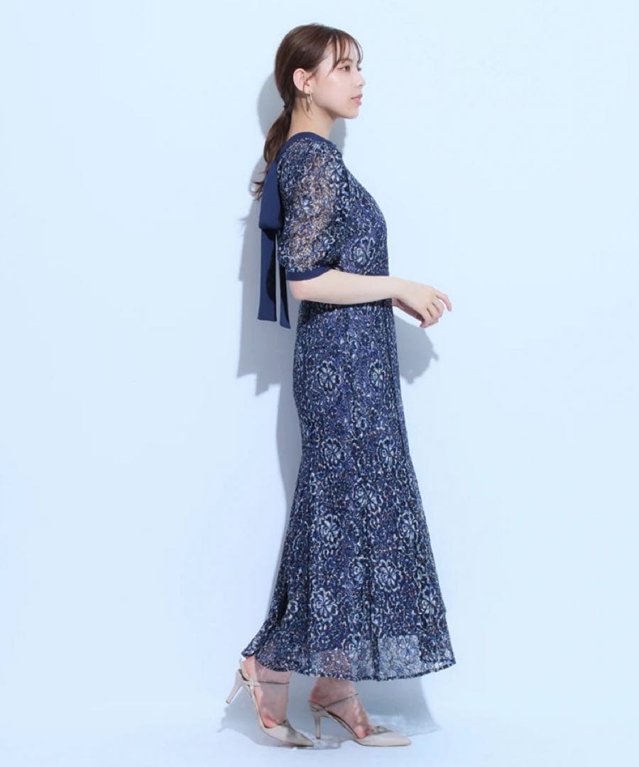 Mystrada マーメイドドレス　パーティードレス　ネイビー　38