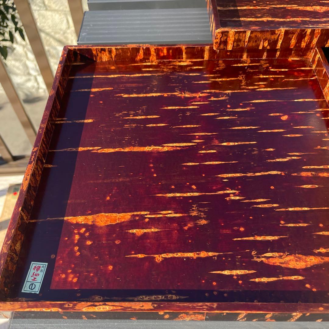 秋田角館桜皮　樺細工　お盆　伝統工芸品　新品未使用　5個セット