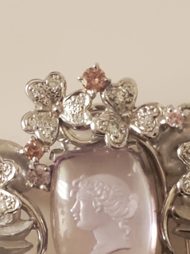 K18WG カメオ ネックレス Italy