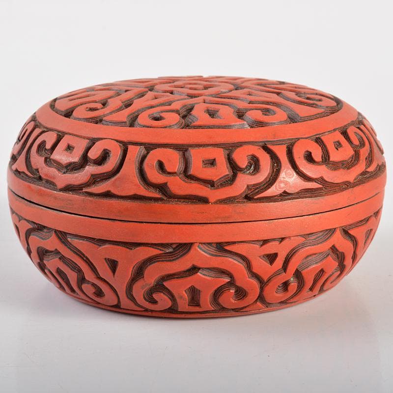 茶道具　豊月造　堆朱　香合　共箱　V　R6642