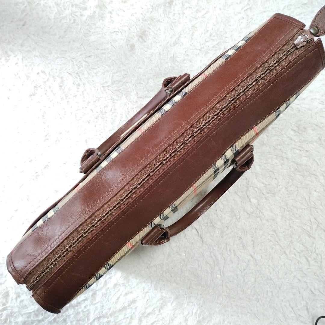 【美品】バーバリー ブリーフケース ノバチェック シャドーホース