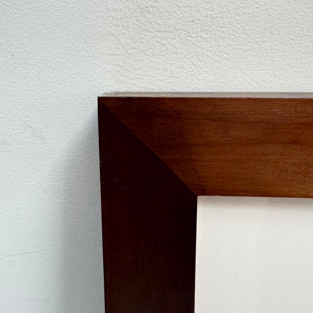 【在庫25】額 額縁 木製 焦茶 ダークブラウン 大きいサイズ アート 写真 f