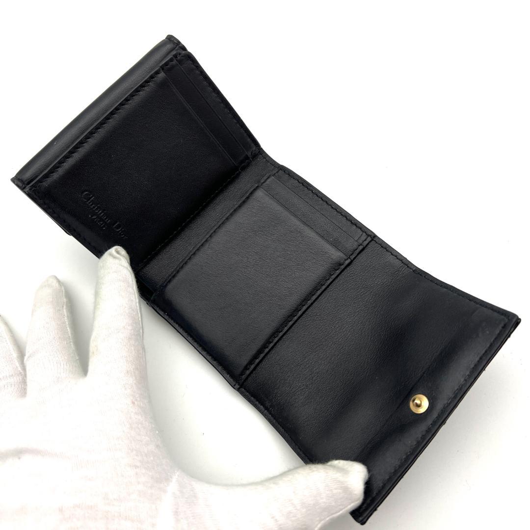 レディディオール カナージュ ロータスウォレット パテント ブラック A755