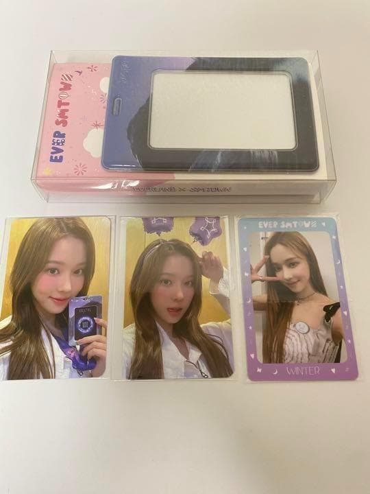 エバーランド　韓国　aespa エスパ　ウィンター　トレカ3種　ホルダーセット
