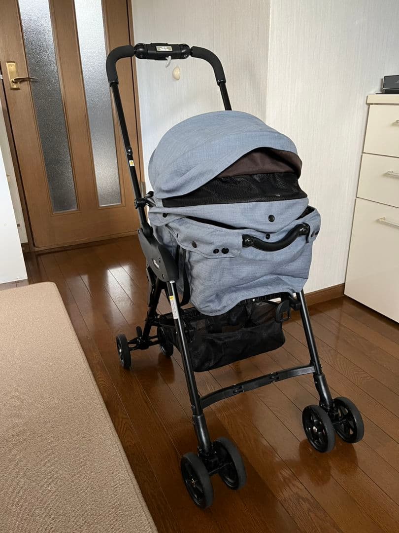 【極美品/2回使用】コムペット　ミリミリライト　レイクブルー　軽量　ペットカート