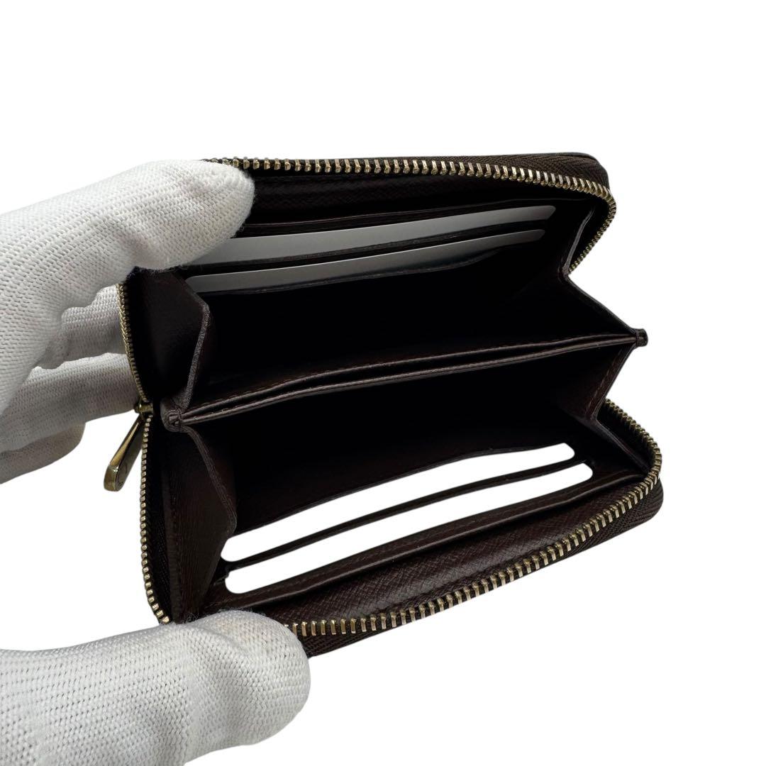 ☆超絶美品☆ ルイヴィトン　パース　ラウンドファスナー　ダミエ　ブラウン