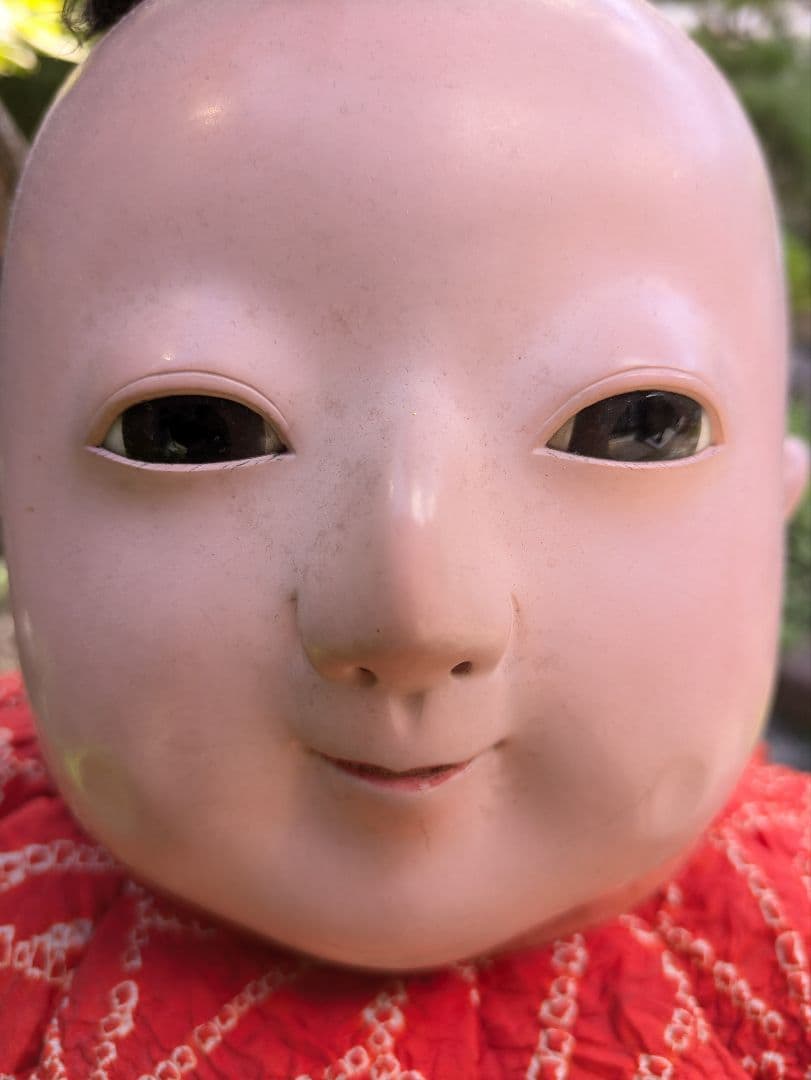 全長80ⅽⅿ　市松人形　幕末　高級武士　江戸縮緬　ビスクドール　爪切り