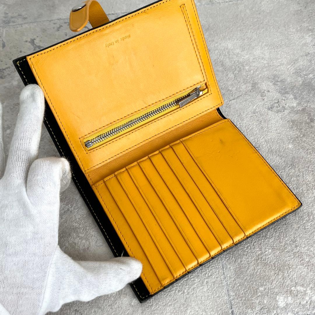 フィービー期✨セリーヌ ミディアムストラップウォレット レザー ブラック