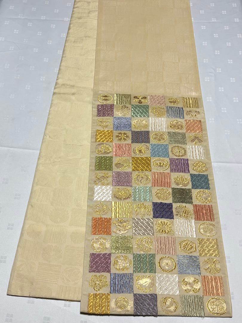 超美品　和服帯　西陣織　唐織.吉祥文様　袋帯(六通) 早い者勝ち