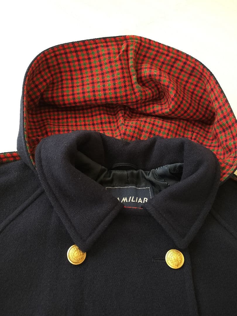 familiar 　コート　ネイビー ダブルブレストコート 140 150