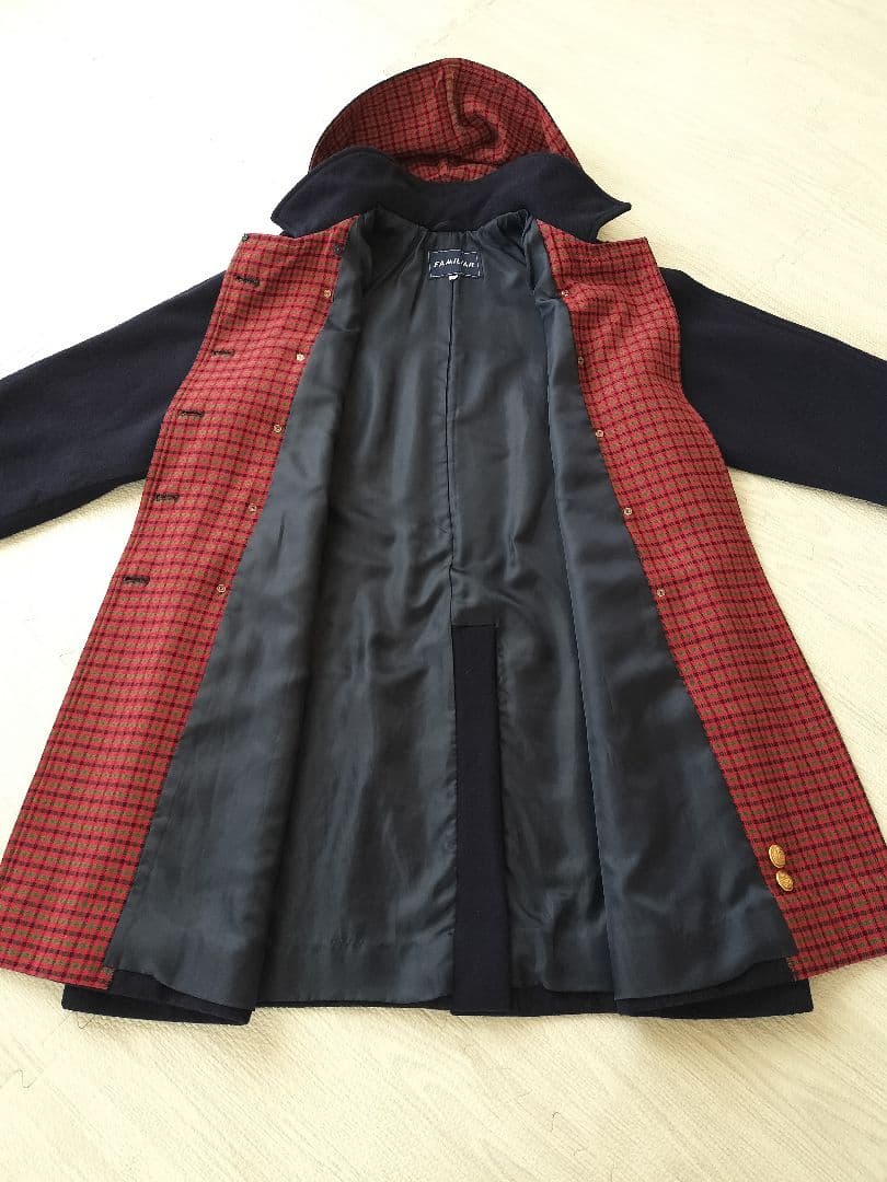 familiar 　コート　ネイビー ダブルブレストコート 140 150