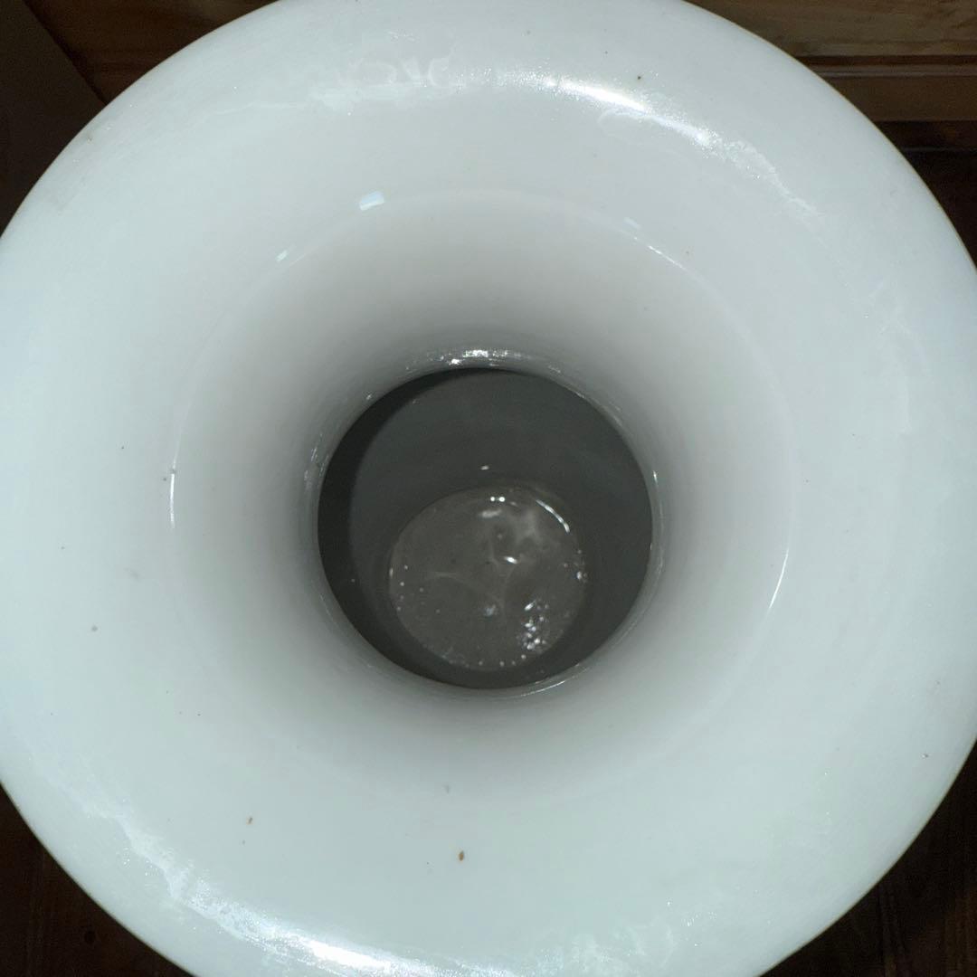 陶磁器製 花瓶 花と鳥の絵柄