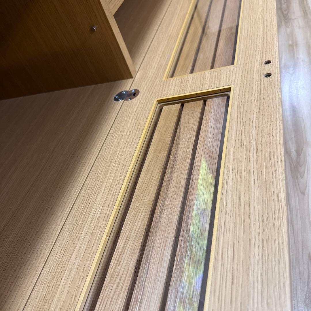 美品 テレビボード 幅180／ナチュラル・重厚感・65インチ対応