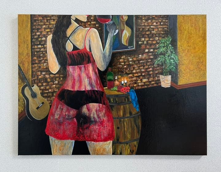 絵画｜原画｜油絵｜Interior Art｜The chilling girl