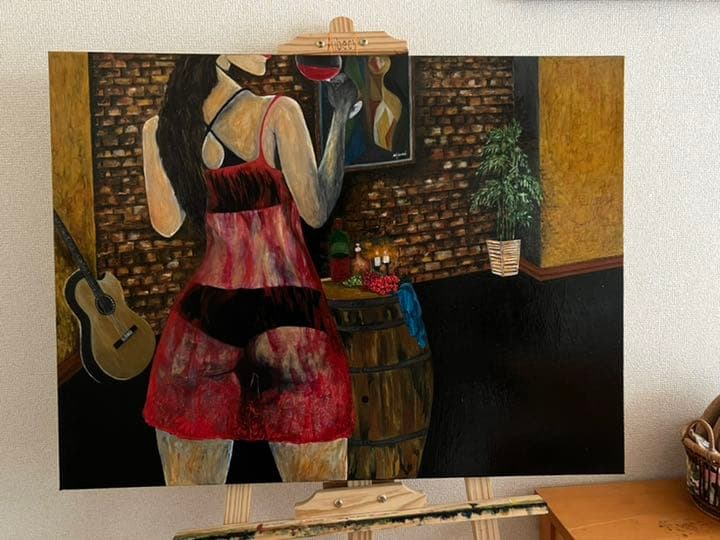 絵画｜原画｜油絵｜Interior Art｜The chilling girl