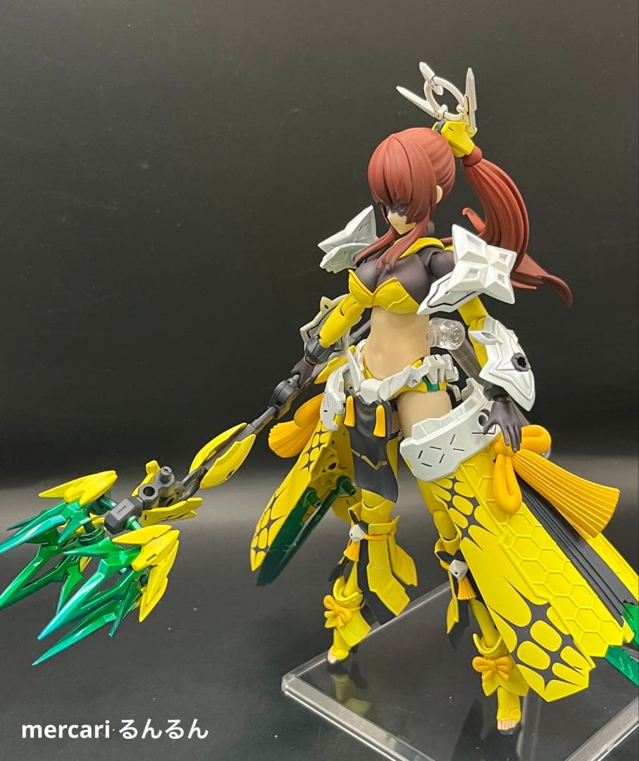 メガミデバイス　皇巫アマテラス日蝕　アメノウズメ 陽光カラー 塗装完成品