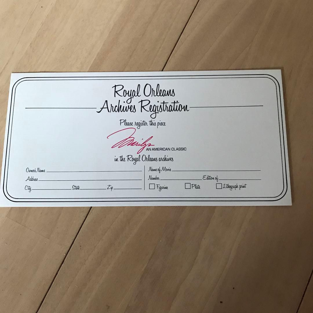 マリリンモンロー　皿　ノベルティ　シリアルナンバー付き　貴重