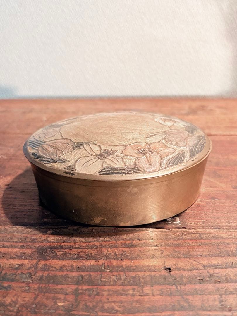 インド 真鍮製小物入れ ブラス ジュエリーボックス アンティークヴィンテージ