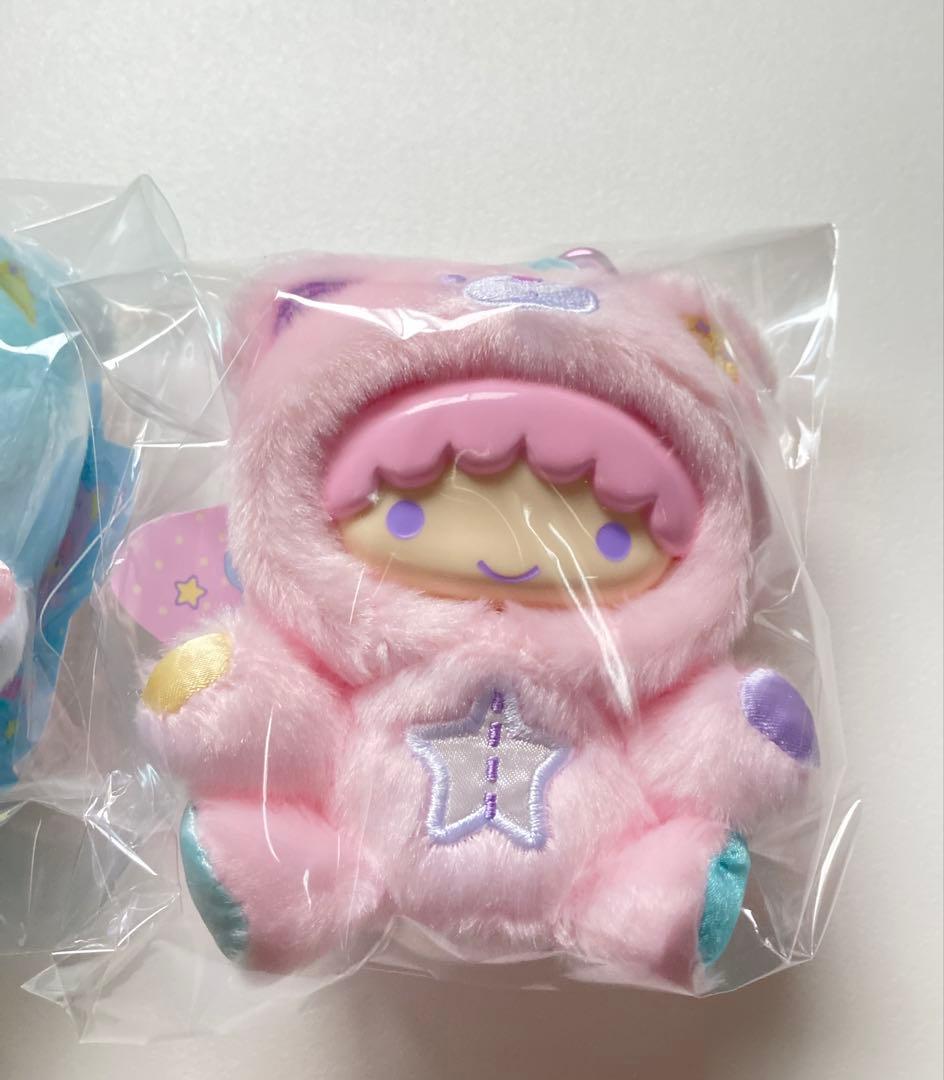 リトルツインスターズ　キキララ　きぐるみマスコットキーホルダー　パフポフ