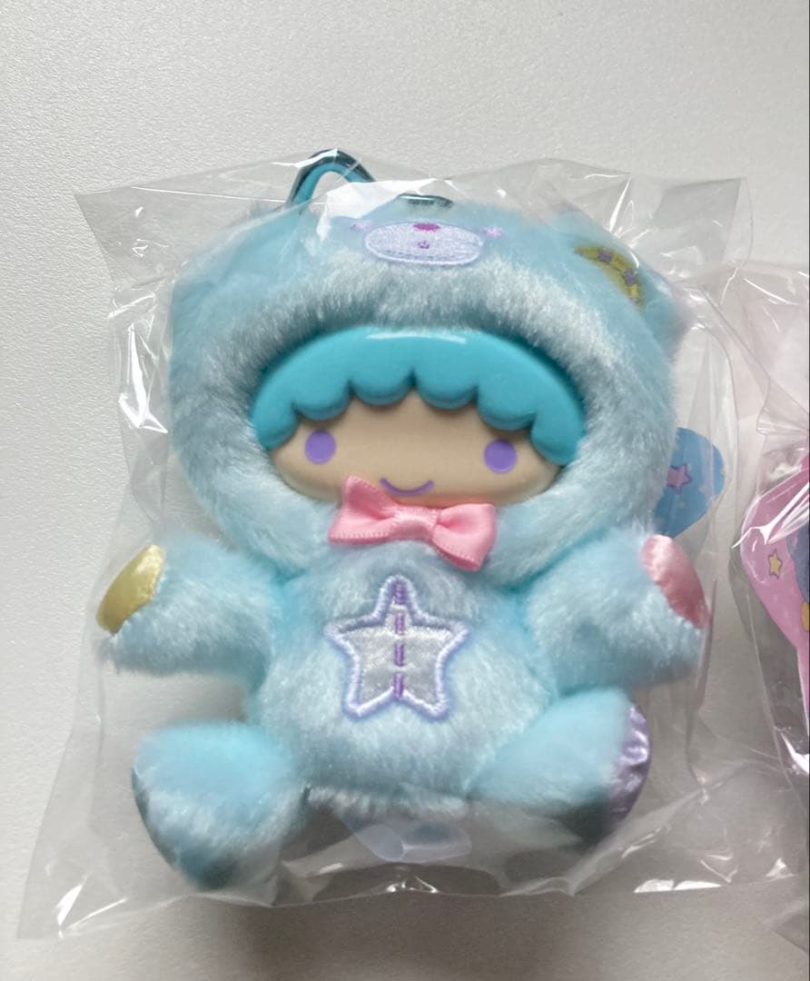 リトルツインスターズ　キキララ　きぐるみマスコットキーホルダー　パフポフ