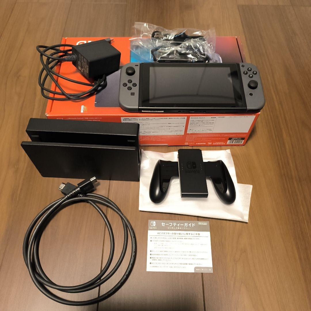 Nintendo Switch グレー 本体 付属品 microSDカード付き