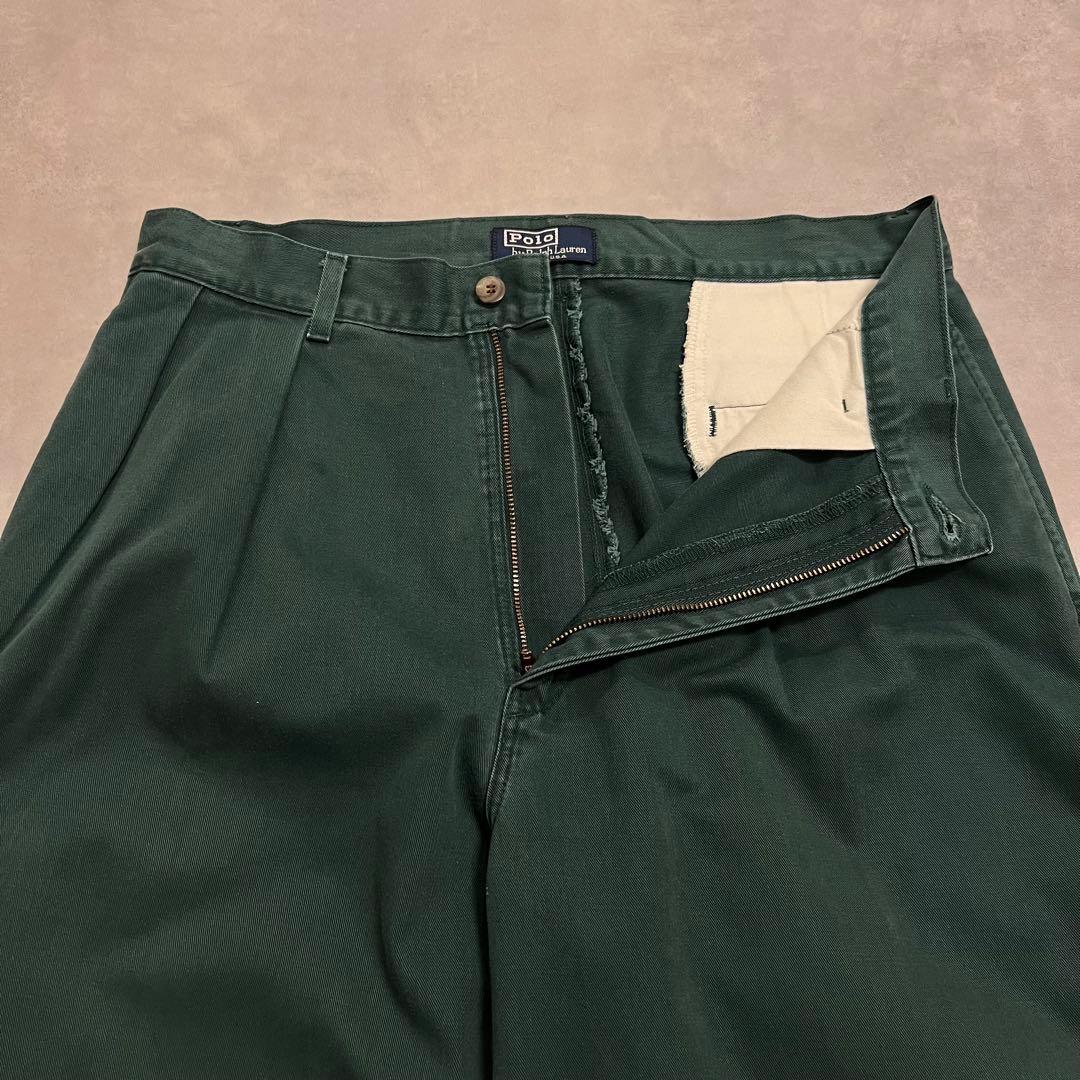 Ralph Lauren 80s USA製 ポロチノ グリーン W31 L32