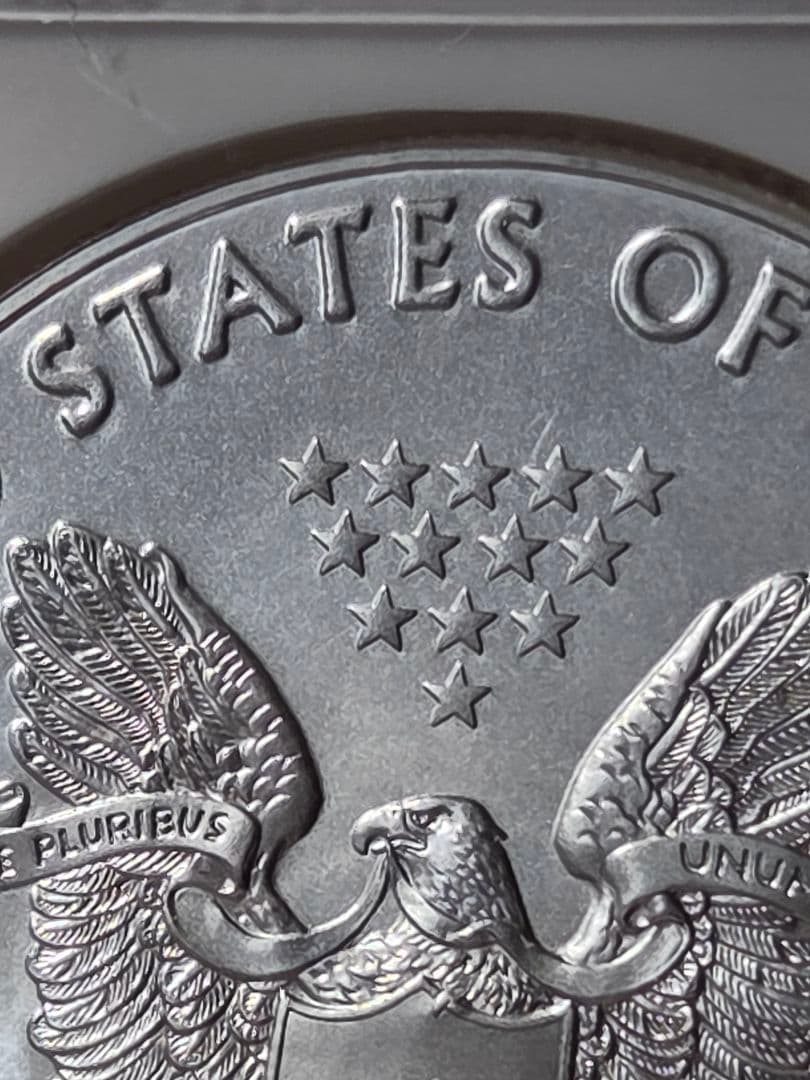 (初日及び記念ラベル)アメリカ合衆国　イーグル銀貨　2017