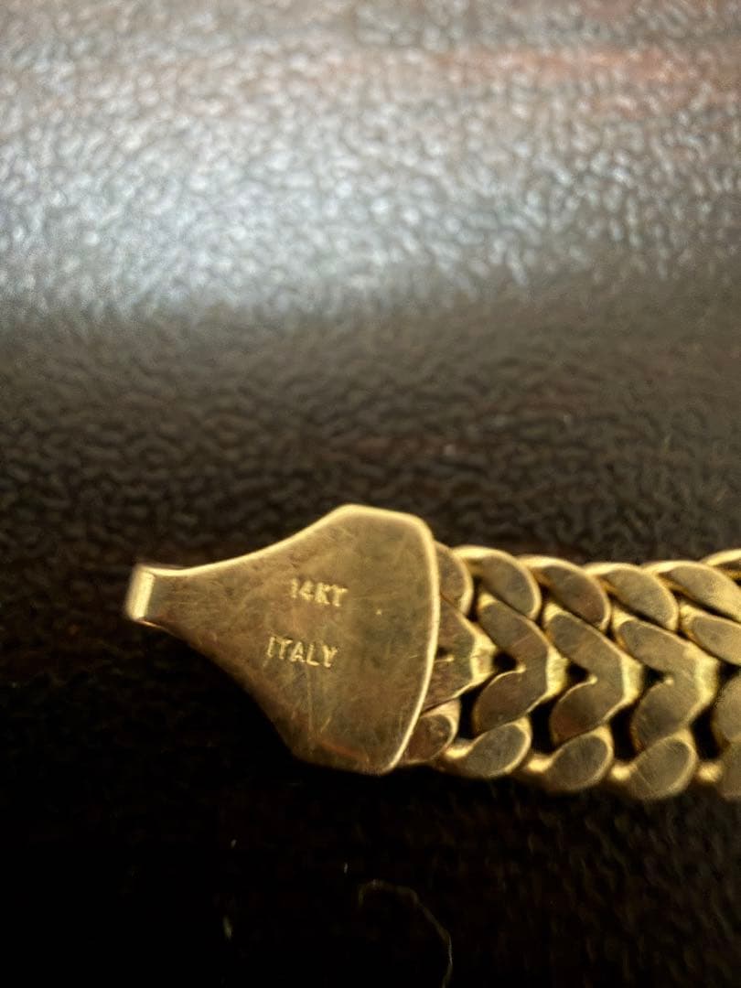 14K ゴールド チェーンブレスレット イタリア製