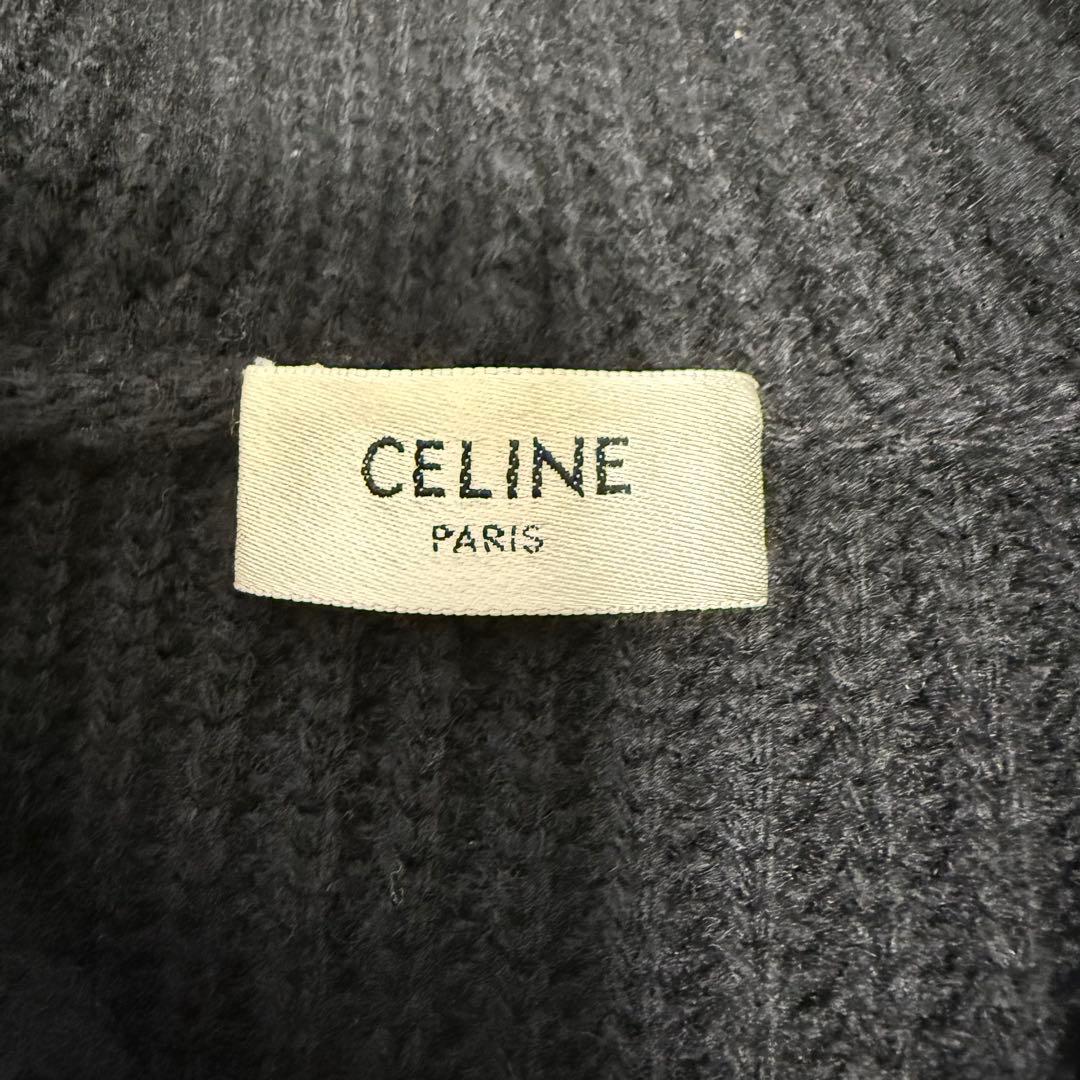 kkk 　CELINE セリーヌ ロゴ ウールニットパーカー 伊製