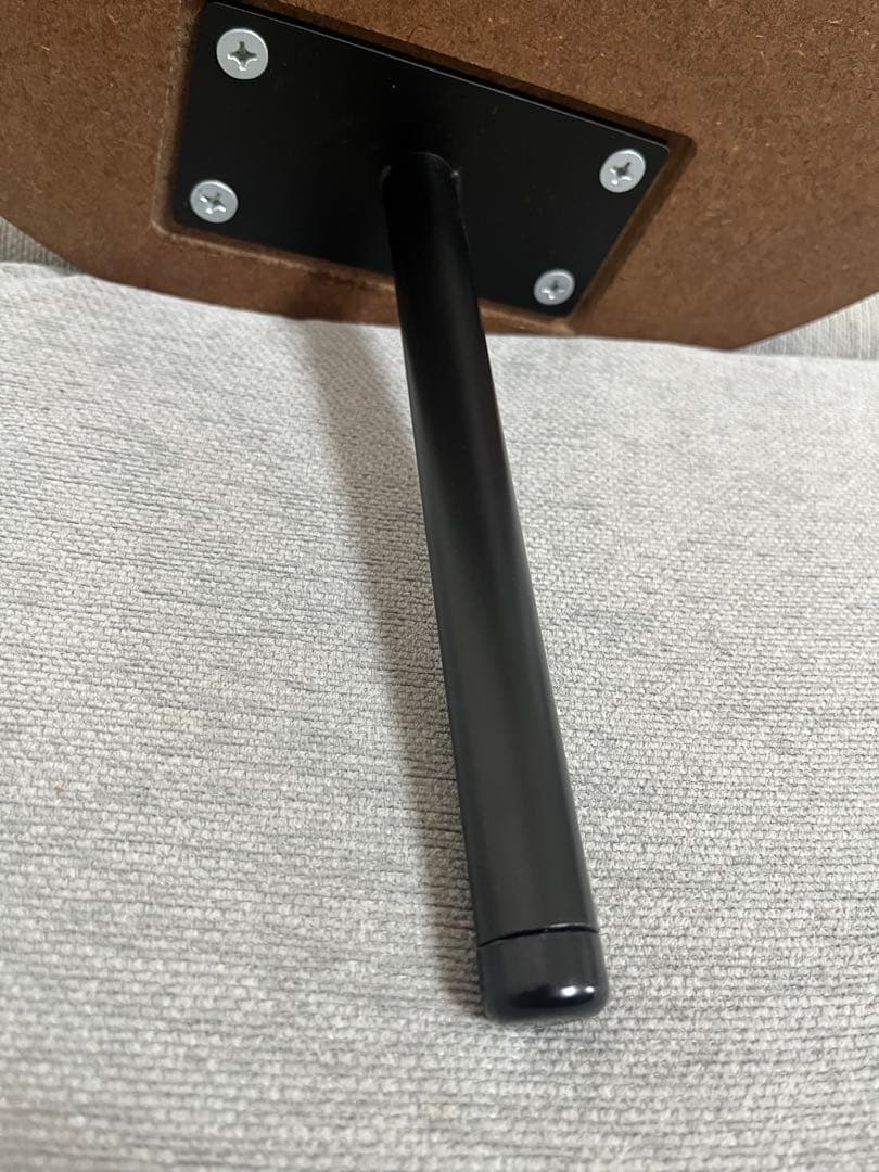 グラード用 テーブル丸 BR色 木製テーブル 黒い金属脚