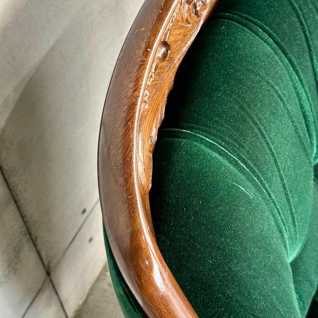 ★魅惑のグリーン★maruniマルニ木工 グリーンベルベット　ベルサイユ ソファ