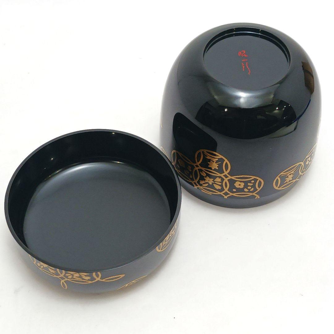 Y3031-7 茶道具 輪島塗 田崎昭一郎 四季七宝蒔絵 棗 共箱　　ma　ち