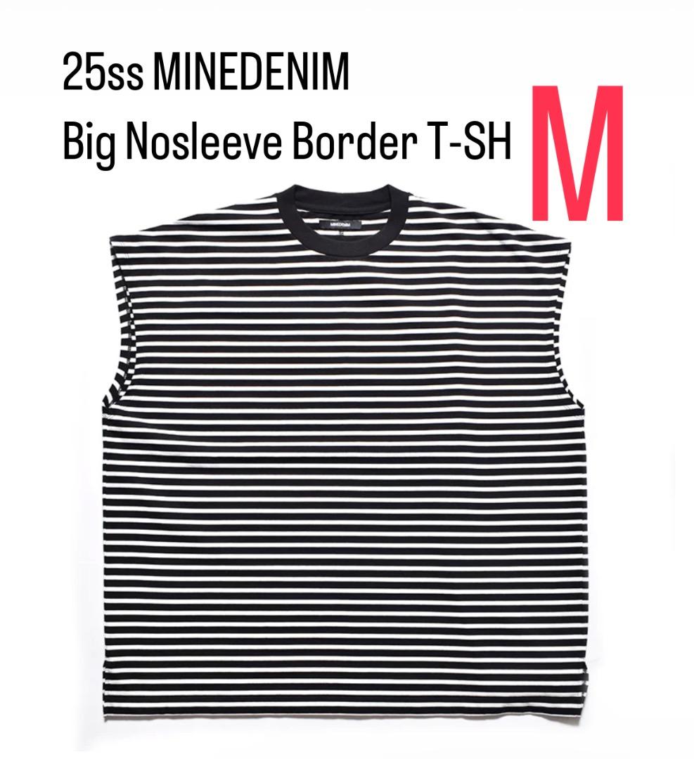トップス 25ss MINEDENIM Big Nosleeve Border T-SH