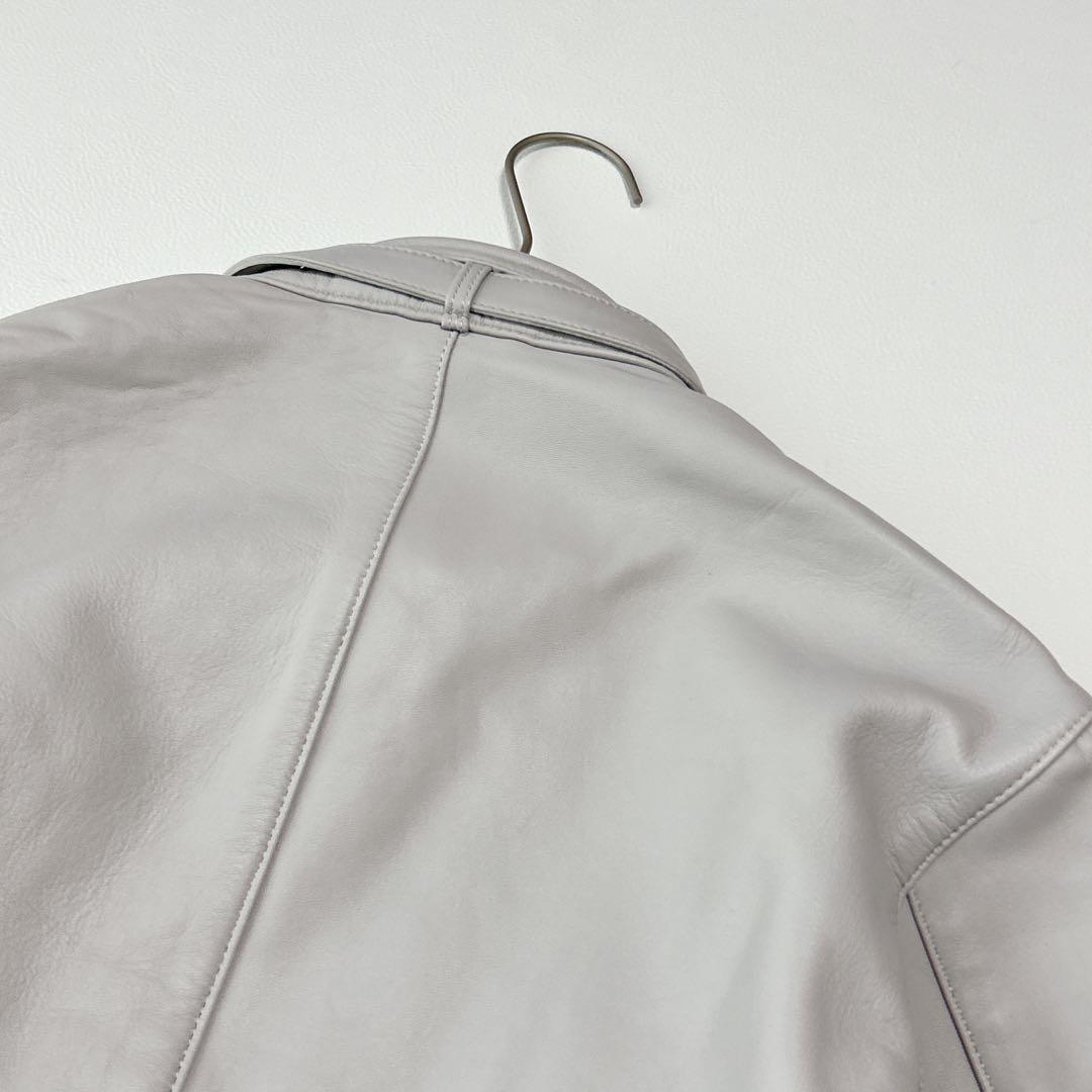 ニコルクラブフォーメン　ラムレザー シングルライダース　ブルゾン　羊革　本革