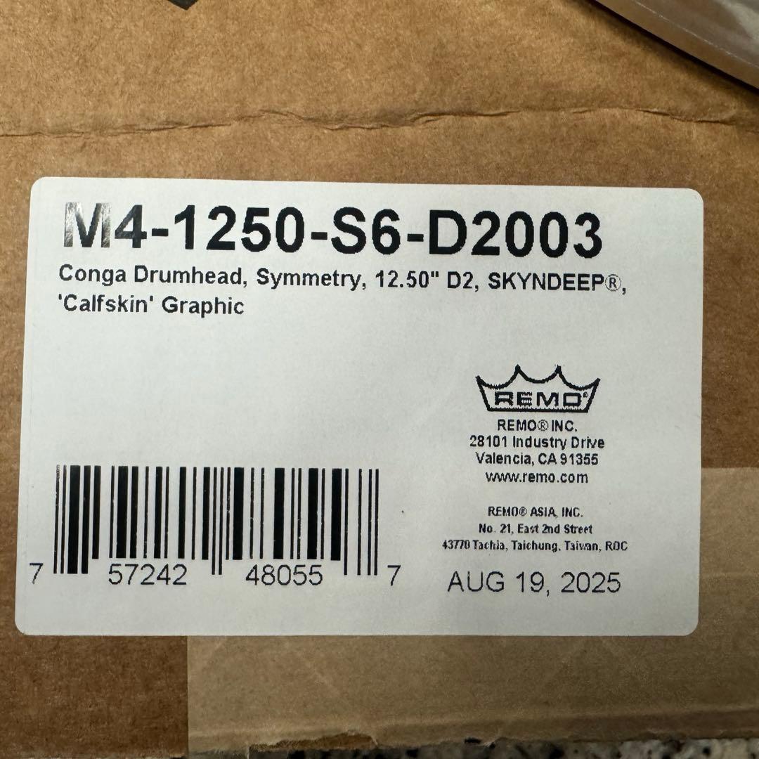 REMO コンガヘッド M4-1250-S6-D2003 スキンディープ