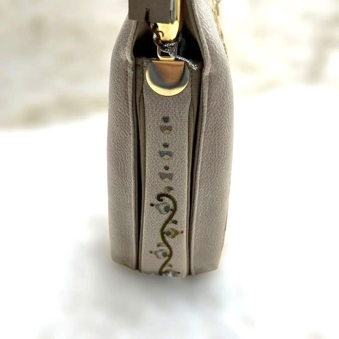 【未使用品】岡重　オカジマ　皇室御用達　和装バッグ　絹100% 象 花柄