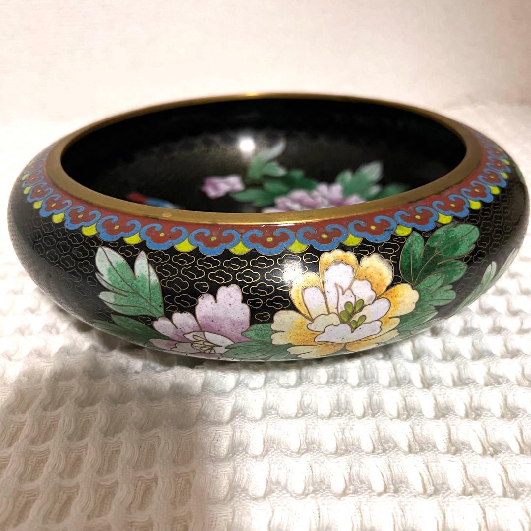 中国美術　七宝焼き　古玩　花鳥図