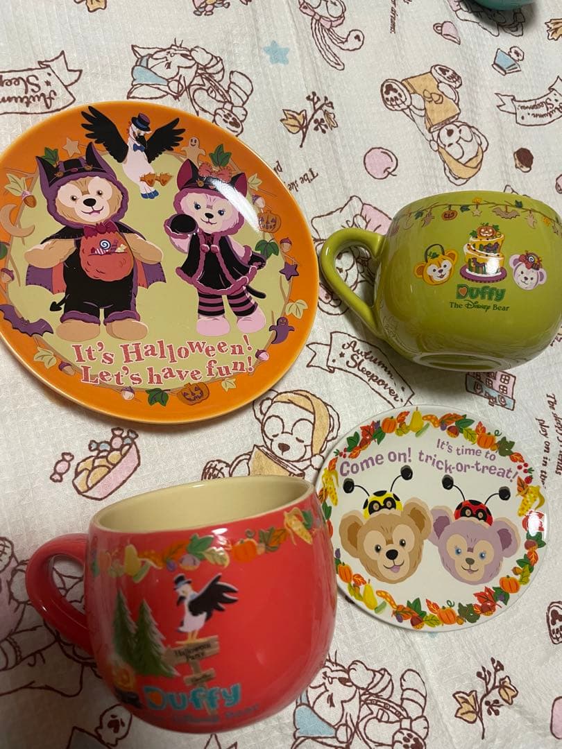 ダッフィー　スーベニア　プレート　コップ　セット