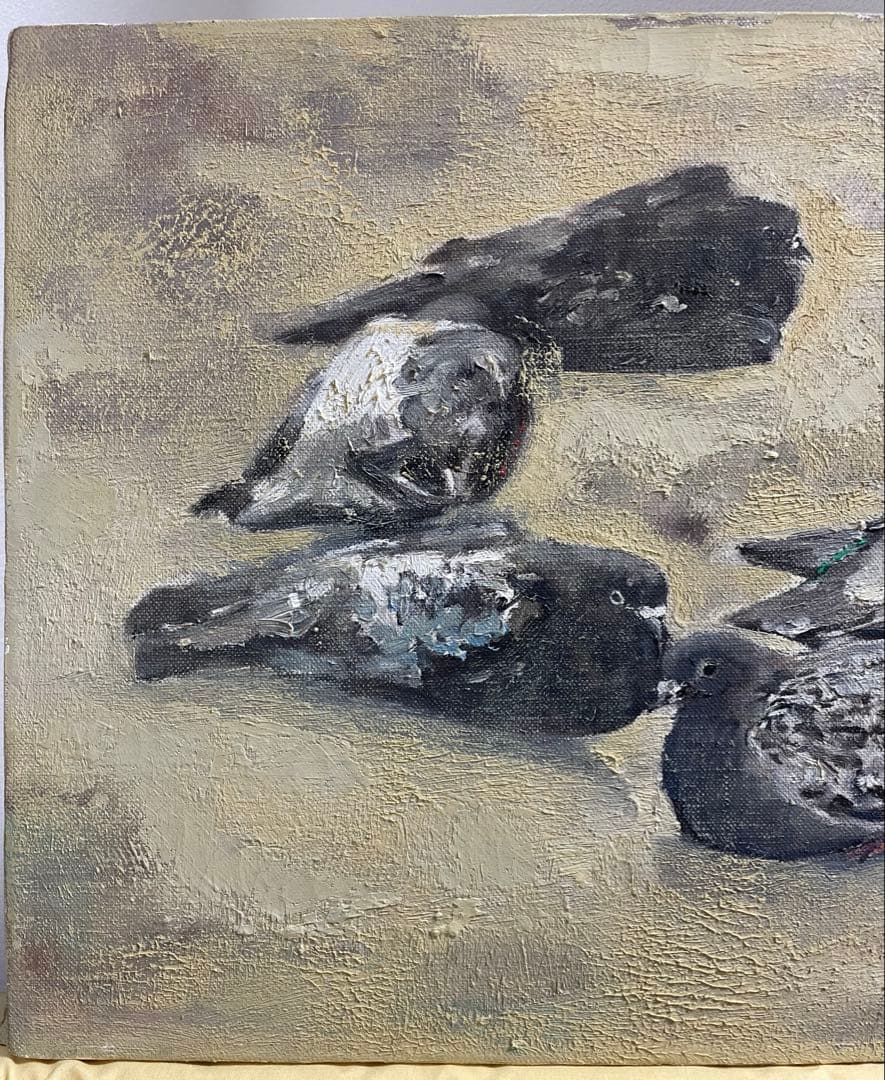 杉本好守『鳩』戸川馨『地脈の心霊』ミクスド・メディア 真作保証 ２点セット