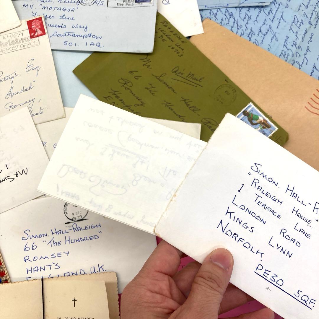 ラスト2手紙・封筒関係の紙モノだけで【800g】 紙物 素材 ジャンクジャーナル