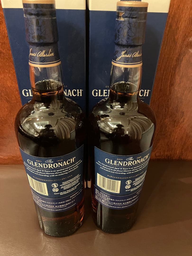 純正グレンドロナック18年GLENDRONACH 18年 シェリーカスク2本終売