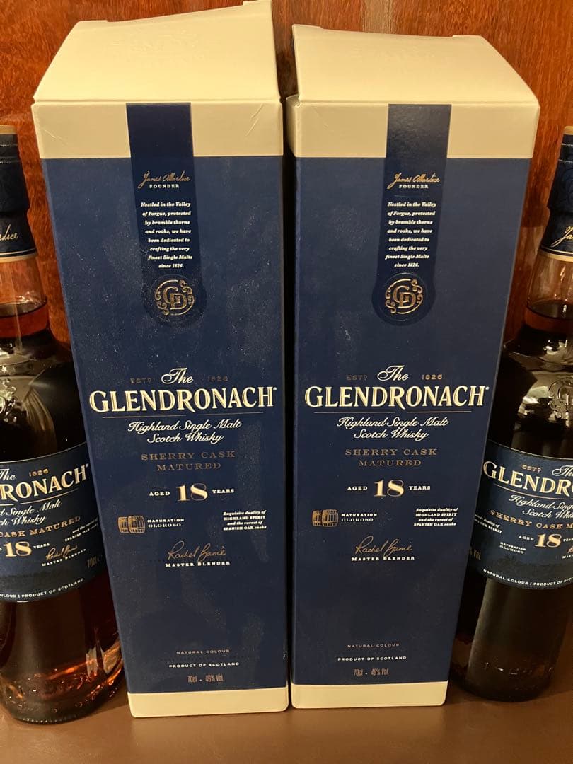 純正グレンドロナック18年GLENDRONACH 18年 シェリーカスク2本終売