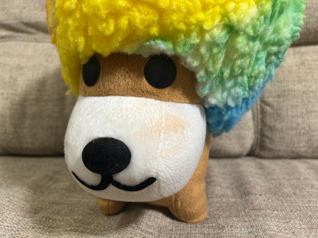 アフロ犬 ぬいぐるみ ウルトラBIG カーリー犬 トノサマ犬 レア 平成レトロ