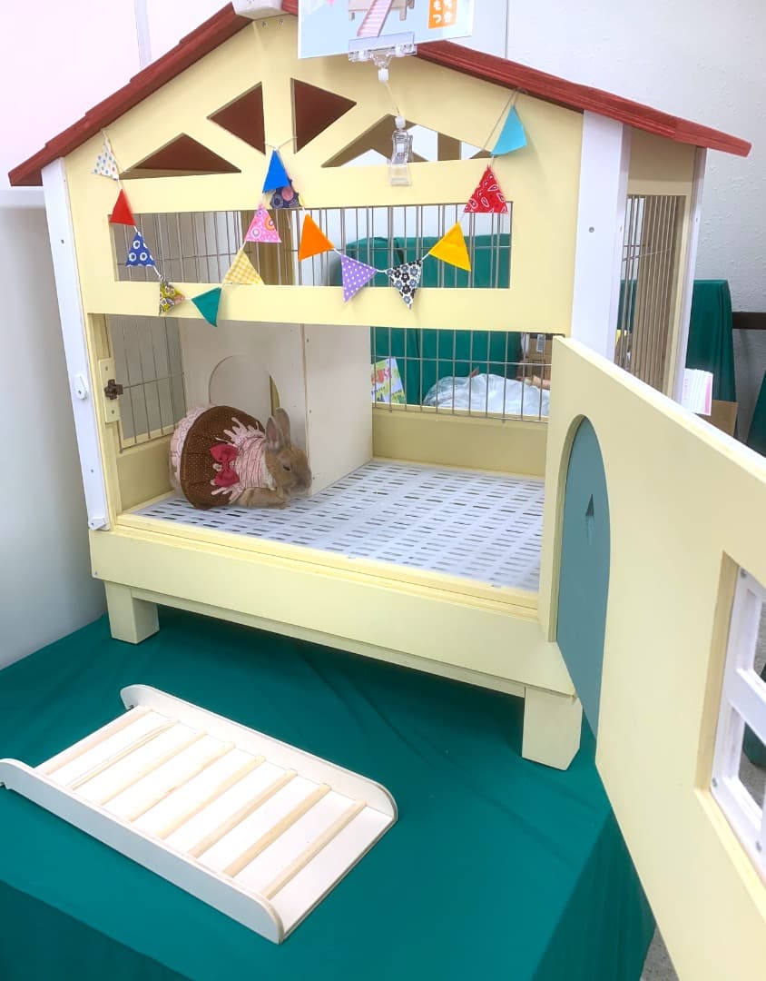 【もちつき】壱番館　北欧デザインペットハウス　うさぎ用ケージ